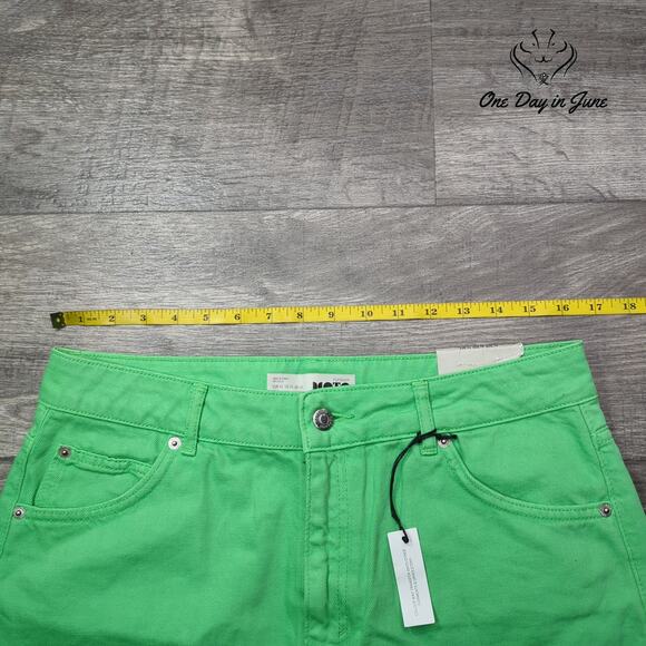 Moto Denim Mini Skirt Size 10 - Picture 3 of 5